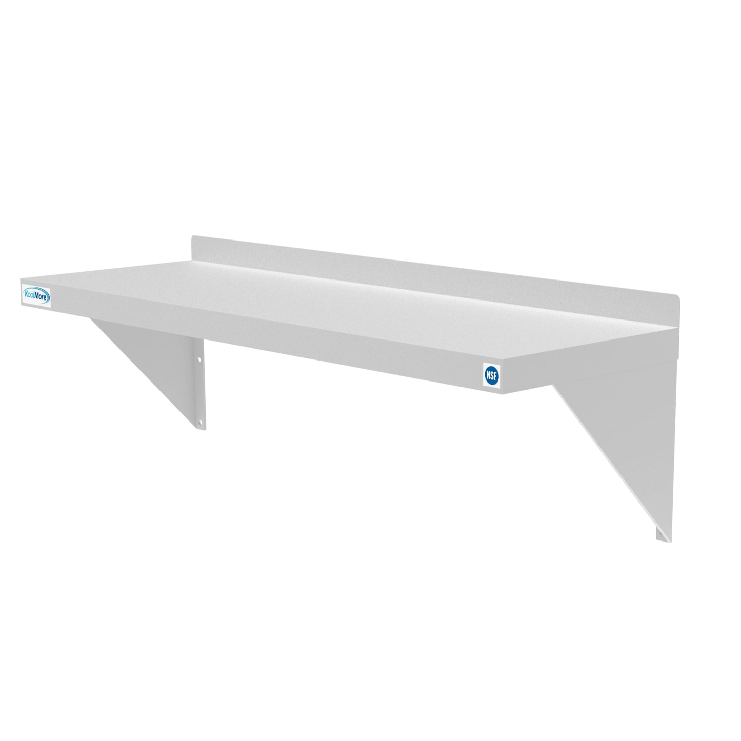 12" x 36" 18-Gauge Stainless-Steel Heavy Duty Wall Shelf, WMSH-1236. -