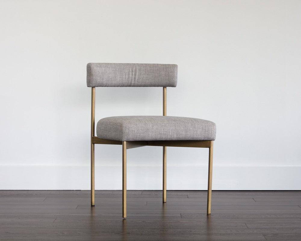 Seneca Dining Chair - Antique Brass - Arena Cement