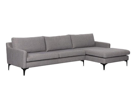 Andie Sofa Chaise - Davis Dark Grey