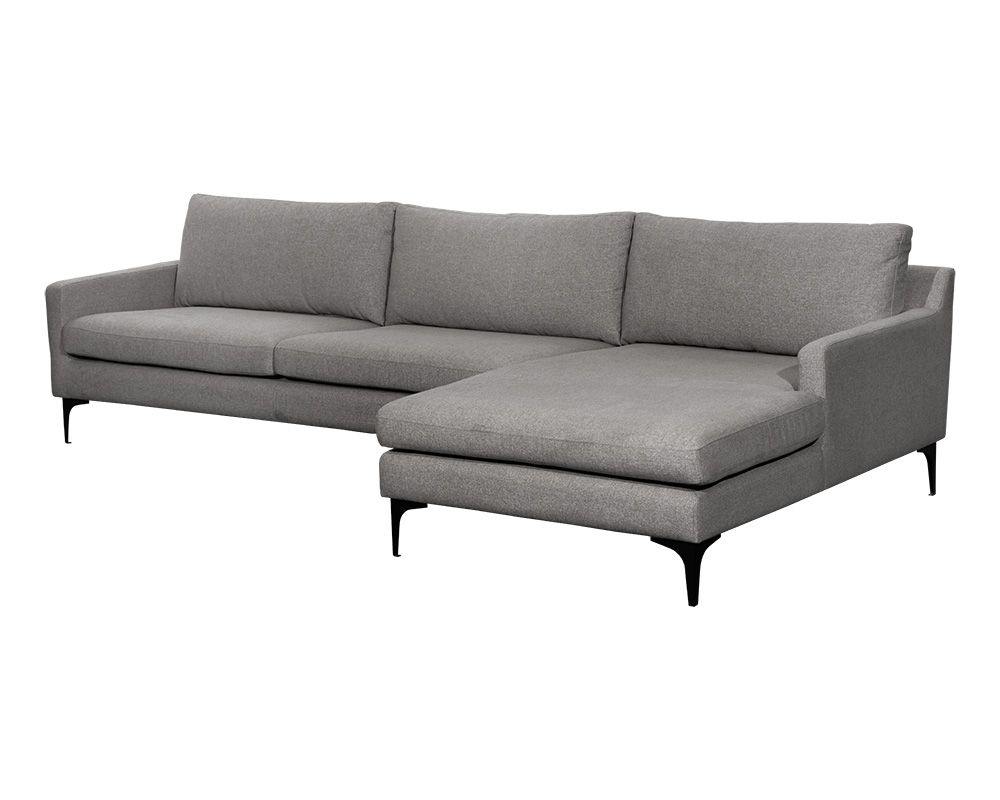 Andie Sofa Chaise - Davis Dark Grey