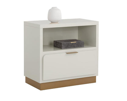 Jenkins Nightstand - High Gloss Cream