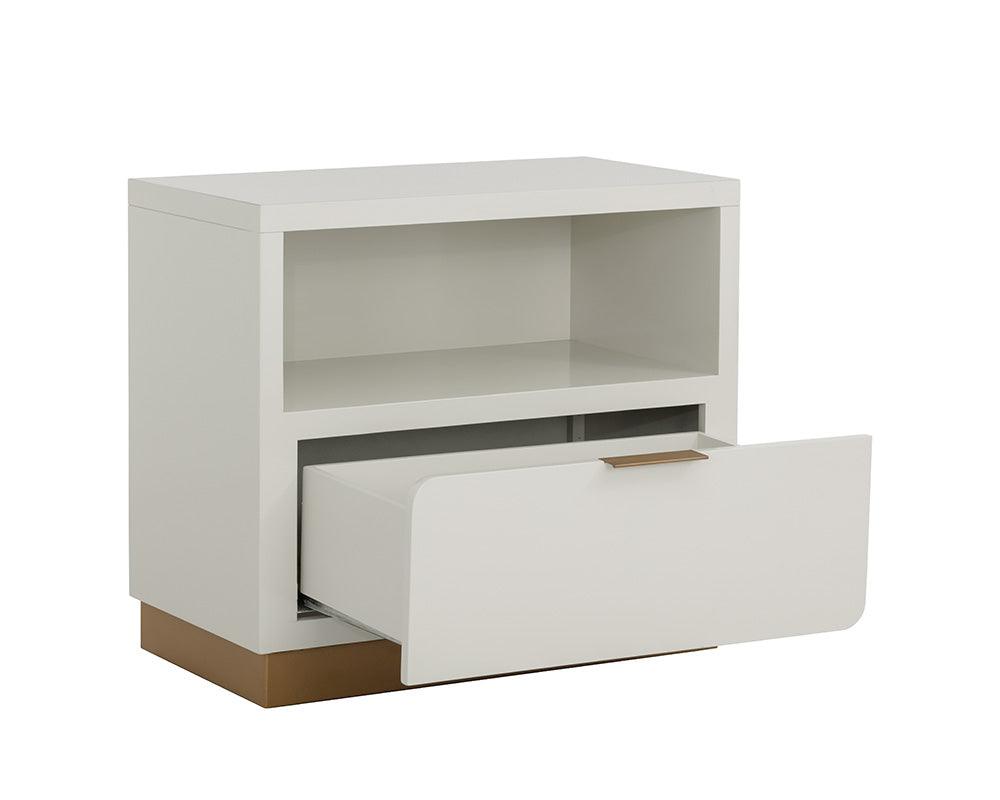 Jenkins Nightstand - High Gloss Cream