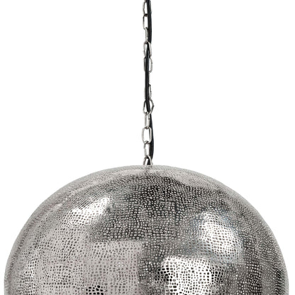 Pierced Metal Sphere Pendant (Polished Nickel)