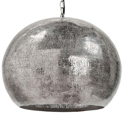 Pierced Metal Sphere Pendant (Polished Nickel)