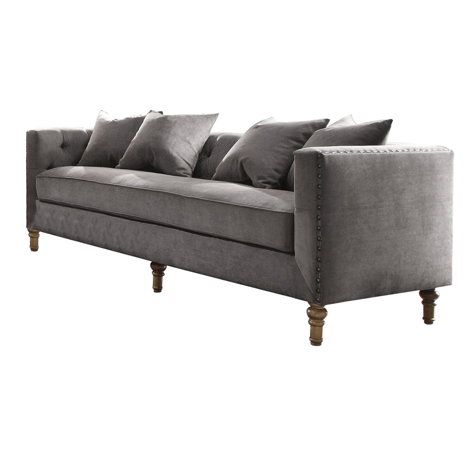 34inches X 84inches X 31inches Gray Velvet Upholstery Sofa w4 PillowsFurnitureJadefurniture, homeroots1831.51furniture, homerootsFurniture34inches X 84inches X 31inches Gray Velvet Upholstery Sofa w4 Pillows34inches X 84inches X 31inches Gray Velvet Upholstery Sofa w4 Pillows - Premium Furniture from Jade - Just CHF 1831.51! Shop now at Maria Bitonti Home Decor