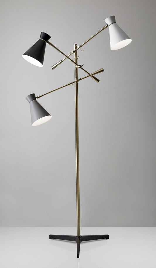 Three Arm Adjustable Floor Lamp in Brass Metal with Grey Black andFurnitureJadefurniture, homeroots201.58furniture, homerootsFurnitureThree Arm Adjustable Floor Lamp in Brass Metal with Grey Black andThree Arm Adjustable Floor Lamp in Brass Metal with Grey Black and - Premium Furniture from Jade - Just CHF 201.58! Shop now at Maria Bitonti Home Decor