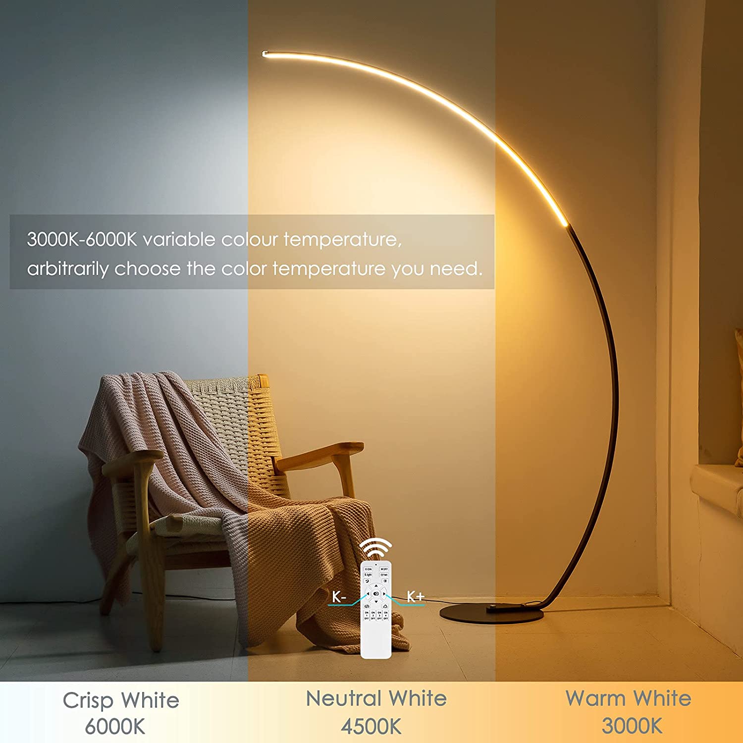 RGBW Modern Curve Floor Lamp | New VersionHome DecorSangria Apricotambient light, Cortina, floor lamp, LED light, RGB lights, Verishop107.66ambient light, Cortina, floor lamp, LED light, RGB lights, VerishopHome DecorRGBW Modern Curve Floor Lamp | New VersionRGBW Modern Curve Floor Lamp | New Version - Premium Home Decor from Sangria Apricot - Just CHF 107.66! Shop now at Maria Bitonti Home Decor