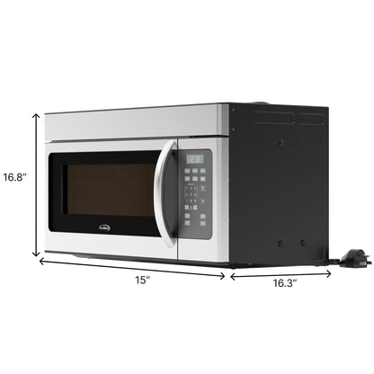 1.6 cu. ft. Over the Range Stainless Steel Microwave, KM-MOT-1SS. -