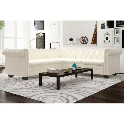 Chesterfield Corner Sofa 5-Seater White Faux LeatherHome & GardenEmerald Ares01120.170Home & GardenChesterfield Corner Sofa 5-Seater White Faux LeatherChesterfield Corner Sofa 5-Seater White Faux Leather - Premium Home & Garden from Emerald Ares - Just CHF 1120.17! Shop now at Maria Bitonti Home Decor