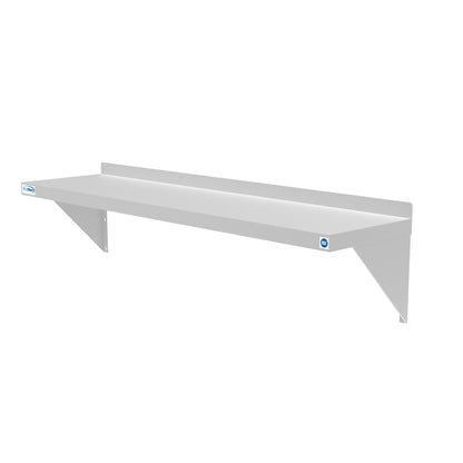 12" x 48" 18-Gauge Stainless-Steel Heavy Duty Wall Shelf, WMSH-1248. -