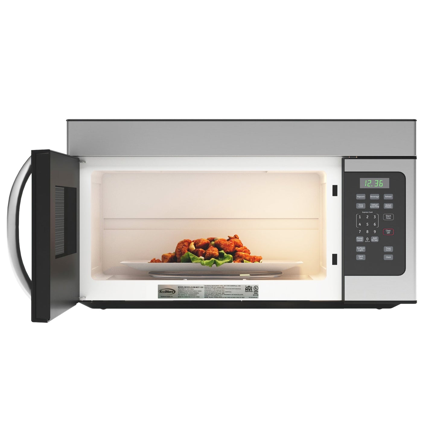 1.6 cu. ft. Over the Range Stainless Steel Microwave, KM-MOT-1SS. -