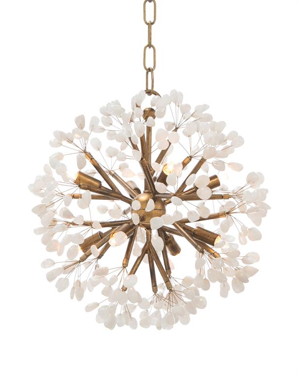 Ceres: Quartz Crystal Spherical Eight-Light Chandelier