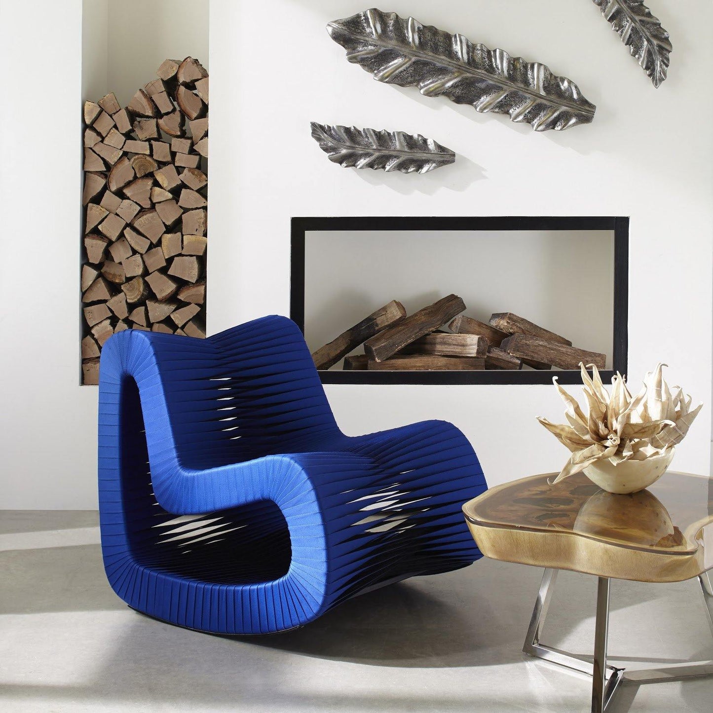 Seat Belt Rocking Chair Blue/Black