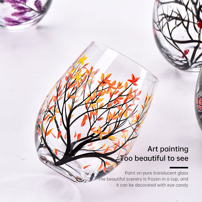 Light luxury ins crystal glass wine glass hand-painted household goblet four seasons painted wine glasseprolo20.86Light luxury ins crystal glass wine glass hand-painted household goblet four seasons painted wine glassLight luxury ins crystal glass wine glass hand-painted household goblet four seasons painted wine glass - Premium  from eprolo - Just CHF 20.86! Shop now at Maria Bitonti Home Decor