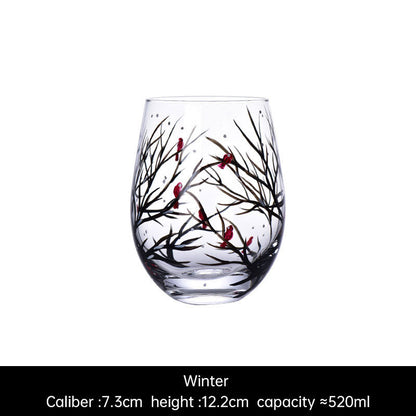 Light luxury ins crystal glass wine glass hand-painted household goblet four seasons painted wine glasseprolo20.86Light luxury ins crystal glass wine glass hand-painted household goblet four seasons painted wine glassLight luxury ins crystal glass wine glass hand-painted household goblet four seasons painted wine glass - Premium  from eprolo - Just CHF 20.86! Shop now at Maria Bitonti Home Decor