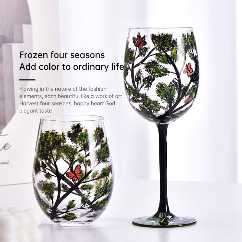 Light luxury ins crystal glass wine glass hand-painted household goblet four seasons painted wine glasseprolo20.86Light luxury ins crystal glass wine glass hand-painted household goblet four seasons painted wine glassLight luxury ins crystal glass wine glass hand-painted household goblet four seasons painted wine glass - Premium  from eprolo - Just CHF 20.86! Shop now at Maria Bitonti Home Decor