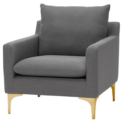 Anders Occasional Chair-Slate Grey/Gold