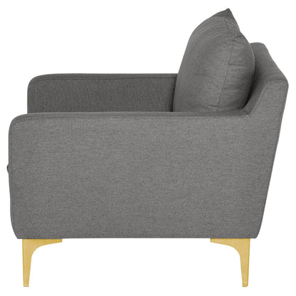 Anders Occasional Chair-Slate Grey/Gold