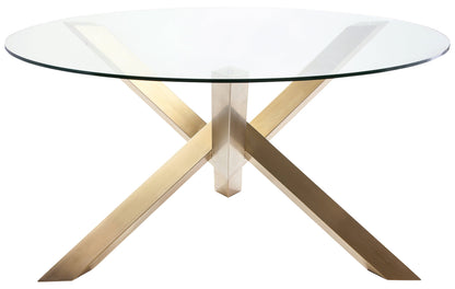 Costa Dining Table-Gold Base 72"