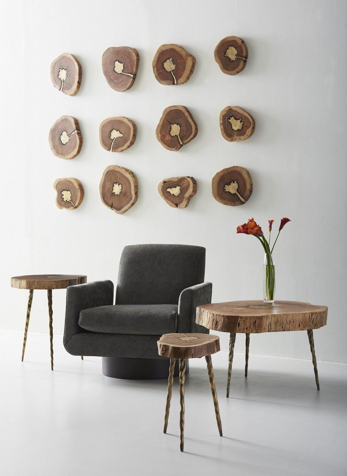 Molten Coffee Table Poured Brass In Wood