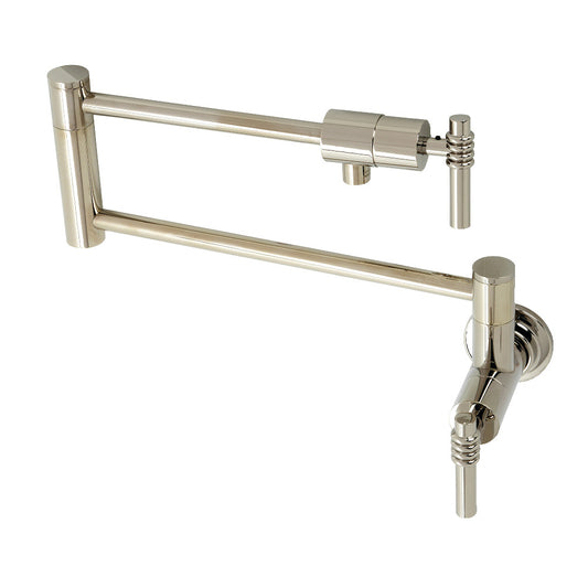 Kingston Brass KS4106ML Milano Wall Mount Pot Filler, Polished NicKitchenRose ChloeBrass, Kingston, Milano, Mount, Nic, Polished, Pot, Wall295.50Brass, Kingston, Milano, Mount, Nic, Polished, Pot, WallKitchenKingston Brass KS4106ML Milano Wall Mount Pot Filler, Polished NicKingston Brass KS4106ML Milano Wall Mount Pot Filler, Polished Nic - Premium Kitchen from Rose Chloe - Just CHF 295.50! Shop now at Maria Bitonti Home Decor