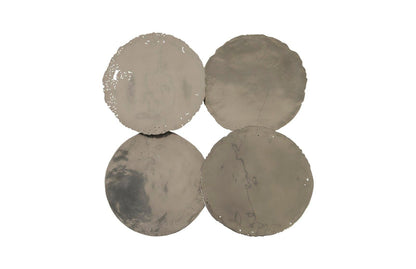 Liquid Silver Cast Oil Drum Wall Discs