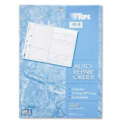 Tops 3869 Auto Repair Order  8-1/2 x 11  Carbonless 4-Part  50 Loose FOrganizationRose ChloeAuto, Carbonless, Order, Repair, Tops25.29Auto, Carbonless, Order, Repair, TopsOrganizationTops 3869 Auto Repair Order  8-1/2 x 11  Carbonless 4-Part  50 Loose FTops 3869 Auto Repair Order  8-1/2 x 11  Carbonless 4-Part  50 Loose F - Premium Organization from Rose Chloe - Just CHF 25.29! Shop now at Maria Bitonti Home Decor