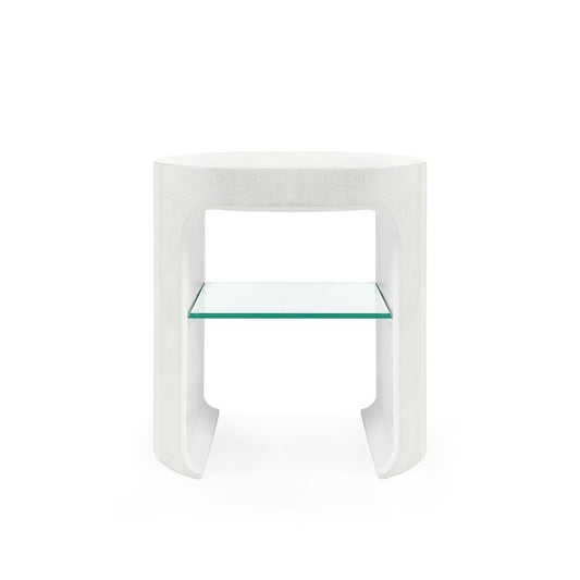 Carrel Side Table, White