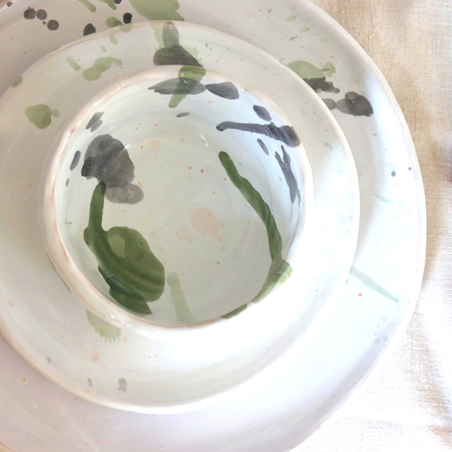 Ceramic Handmade Soup Bowl in a Watercolour Aesthetic