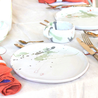 Ceramic Handmade Dinnerplate in a Watercolour Aesthetic