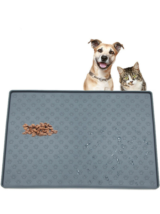 Non-Slip Waterproof Pet Food Mat Silicone Pet Food Drinking Mat