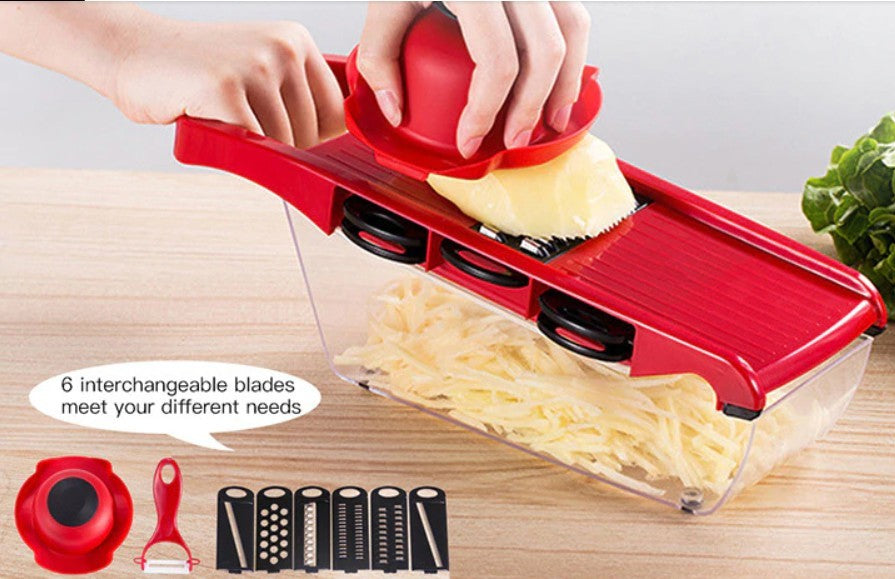 Stainless Steel 6 Blades Vegetable SlicerKitchenYellow Pandorachopper, cookware, fruit slicer, slicer, vegetable slicer25.03chopper, cookware, fruit slicer, slicer, vegetable slicerKitchenStainless Steel 6 Blades Vegetable SlicerStainless Steel 6 Blades Vegetable Slicer - Premium Kitchen from Yellow Pandora - Just CHF 25.03! Shop now at Maria Bitonti Home Decor