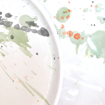 Ceramic Handmade Dinnerplate in a Watercolour Aesthetic