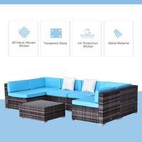 Outsunny 7 Piece Rattan Sofa Set Outdoor Furniture Patio SetFurnitureTaupe ShadowCouch, Furniture, outdoor, patio, Plant, Property, rattan, sofa, summer, Water1013.47Couch, Furniture, outdoor, patio, Plant, Property, rattan, sofa, summer, WaterFurnitureOutsunny 7 Piece Rattan Sofa Set Outdoor Furniture Patio SetOutsunny 7 Piece Rattan Sofa Set Outdoor Furniture Patio Set - Premium Furniture from Taupe Shadow - Just CHF 1013.47! Shop now at Maria Bitonti Home Decor