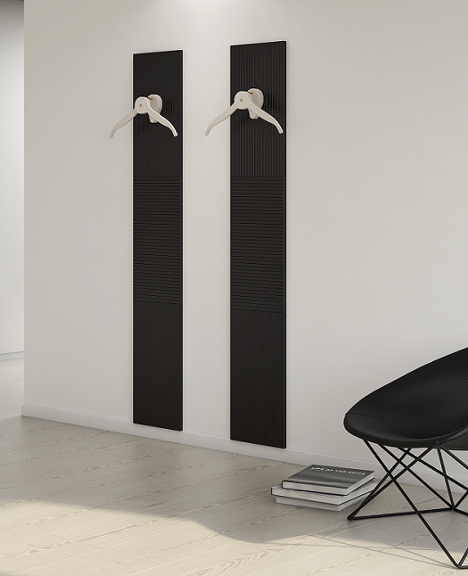 Palladio   Wengé, Decorative panels with coat rack,  ready-to-market