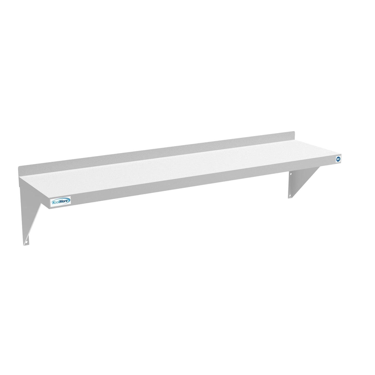 12" x 48" 18-Gauge Stainless-Steel Heavy Duty Wall Shelf, WMSH-1248. -