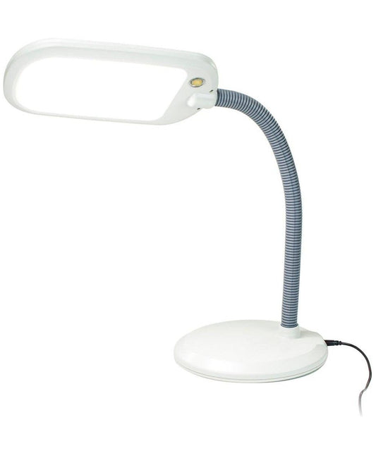 26"H LED Bright Reader Natural Daylight Full Spectrum Desk Lamp Grey