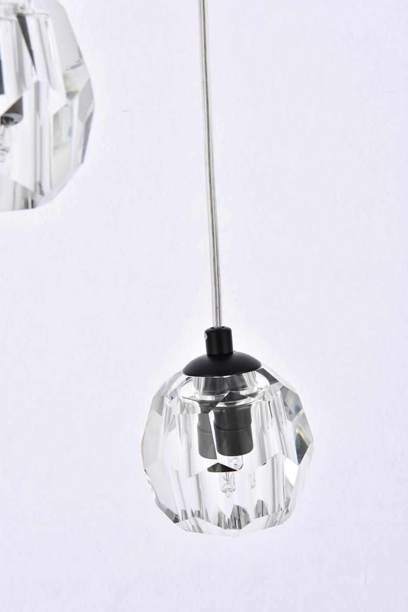 Eren 5 lights Black pendant