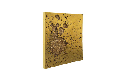 Splotch Square Gold Wall Art