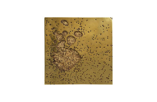 Splotch Square Gold Wall Art