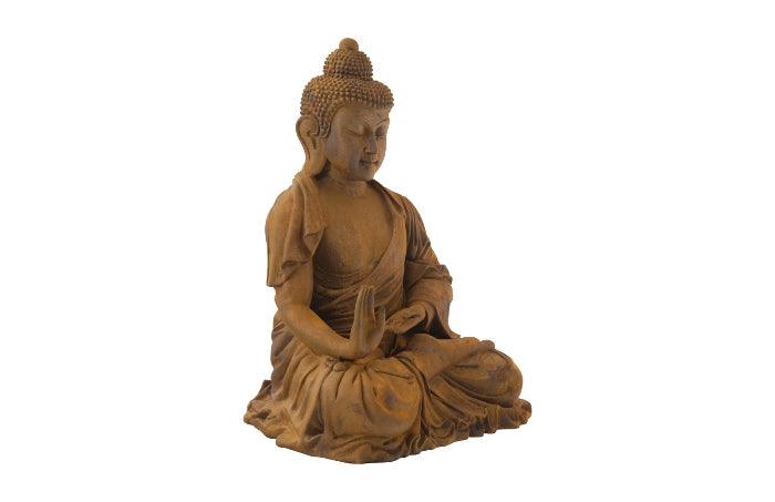 Enchanting Rust Buddha Sculpture