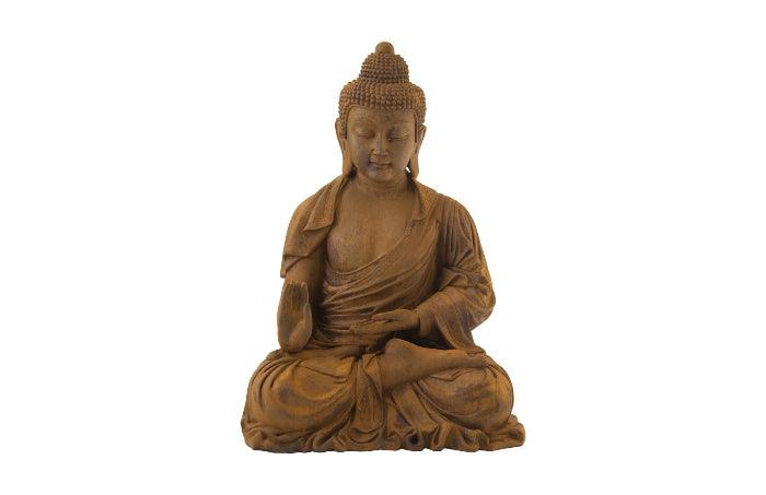 Enchanting Rust Buddha Sculpture