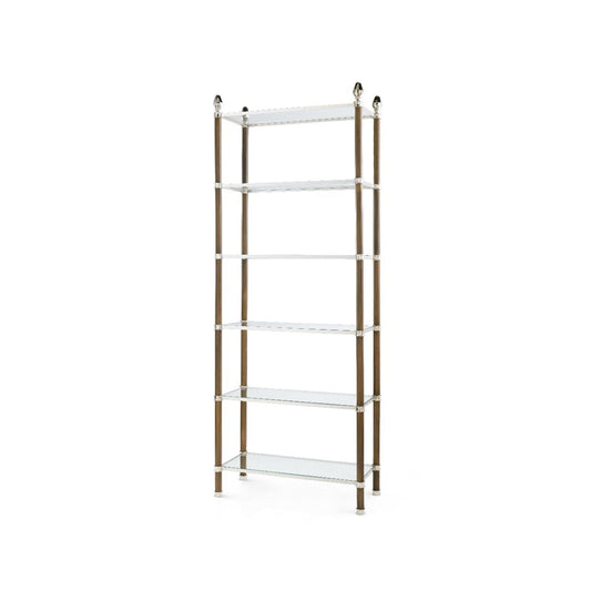 Pierce Etagere, Bronze and Nickel