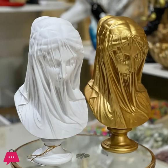 veiled-lady-bust-statue-sculpture-home-decor-25-cm-9-8-in-1-in-Pakistan