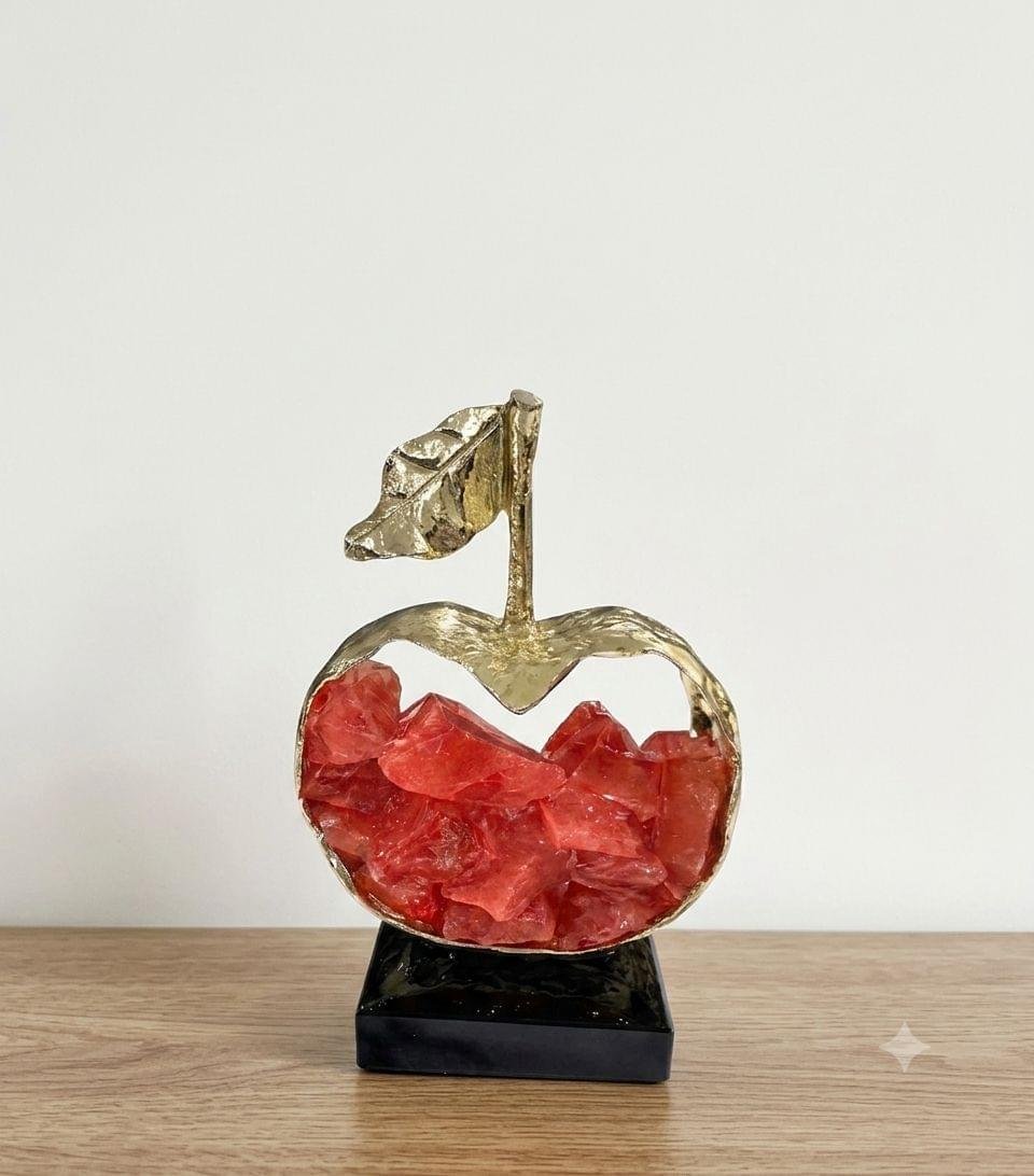 Apple crystal sculpture
